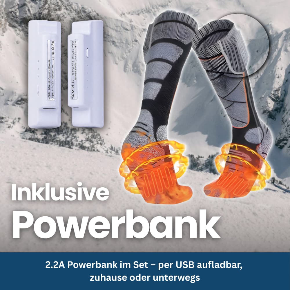 ThermoSocks With Power Bank