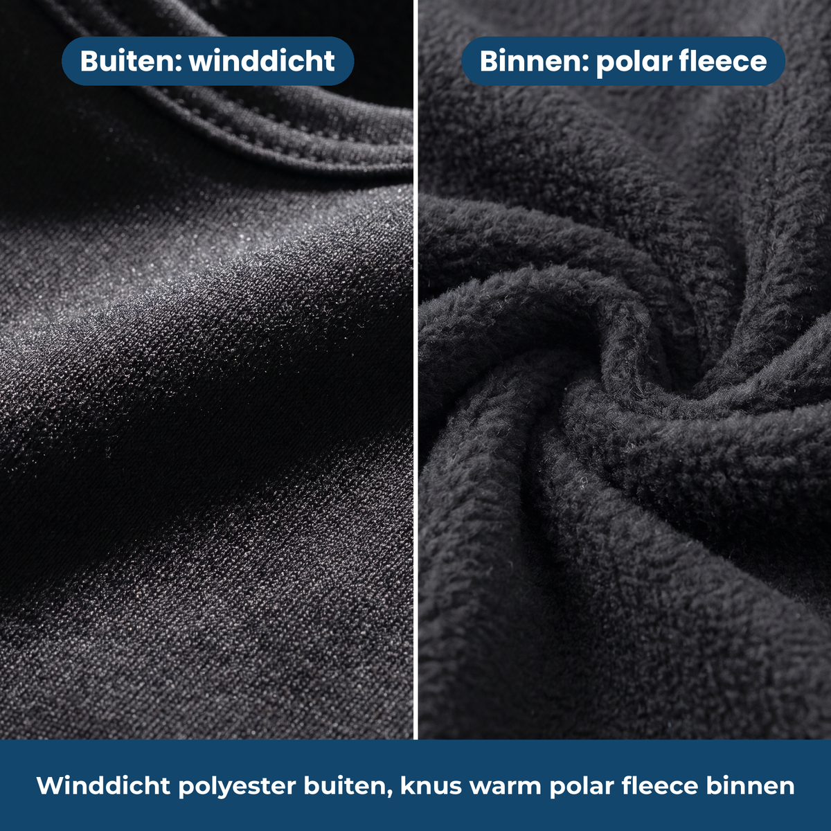 Polar-Fleece Sturmhaube - Außen winddicht, innen Polar-Fleece