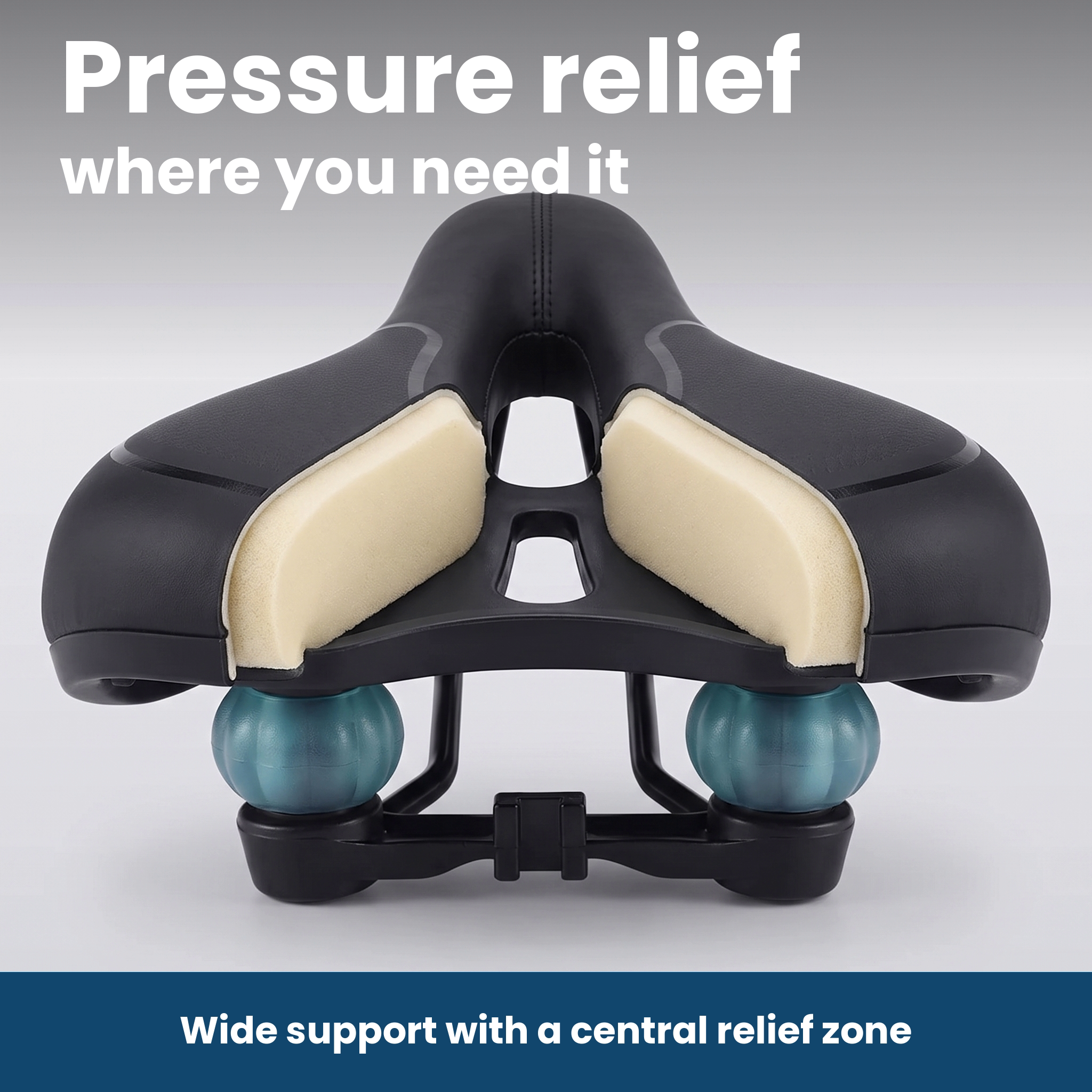 [en] Pressure relief - wide support and central relief zone