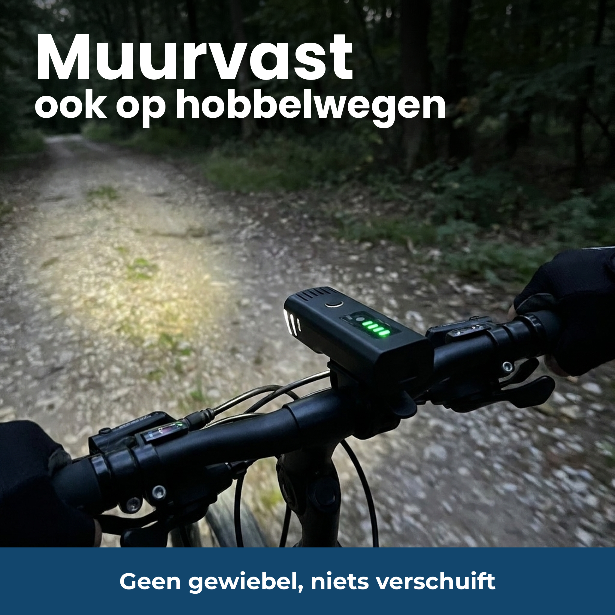 Muurvaste grip op het stuur