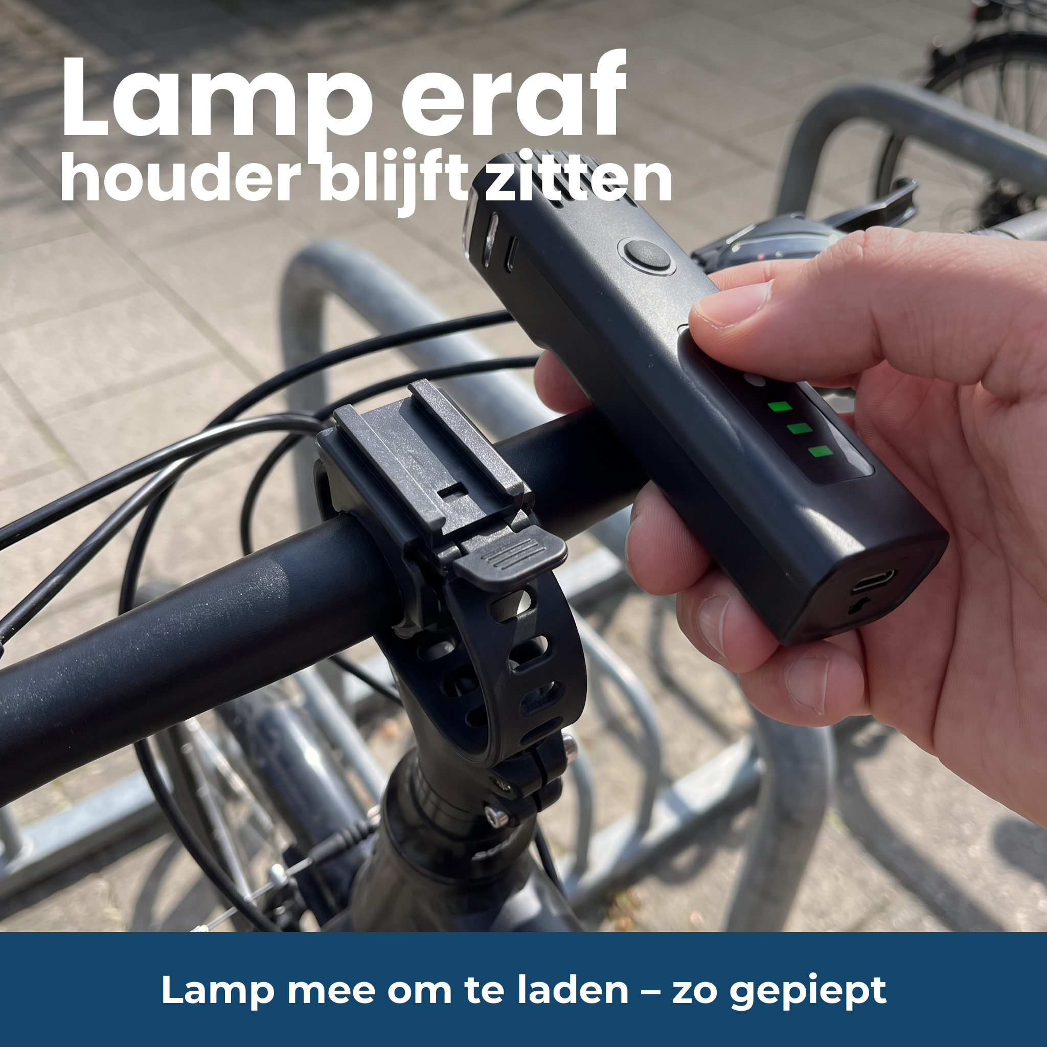 Lamp afneembaar, houder blijft zitten