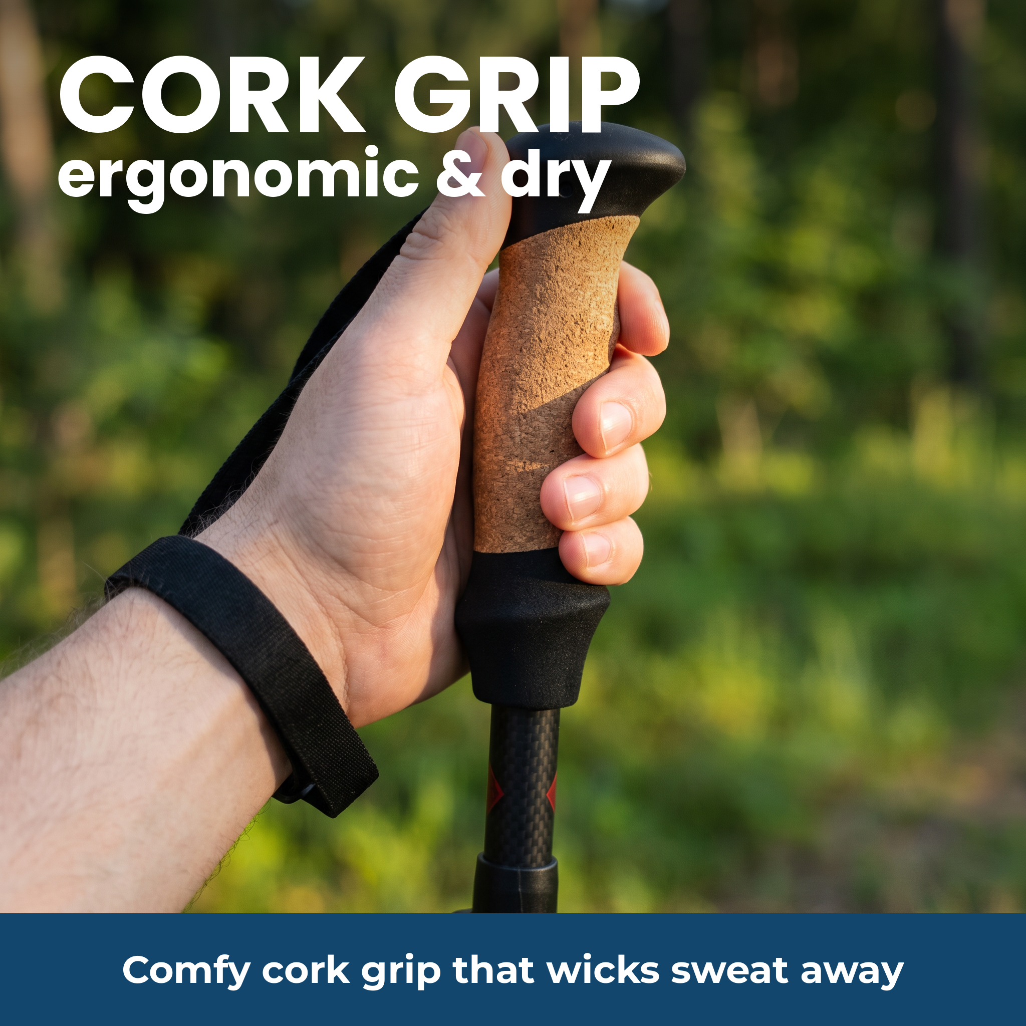 Ergonomic cork grip