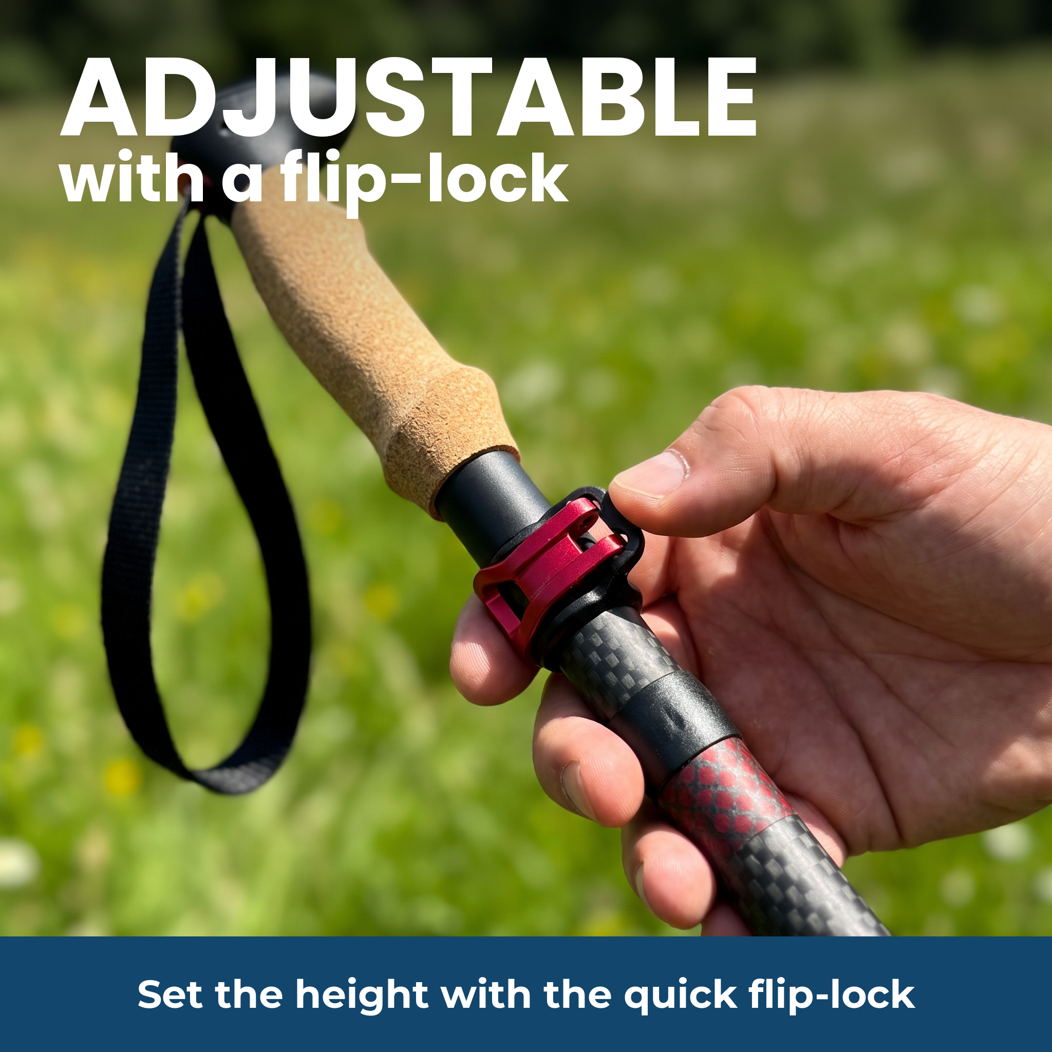 Adjustable with a flip-lock